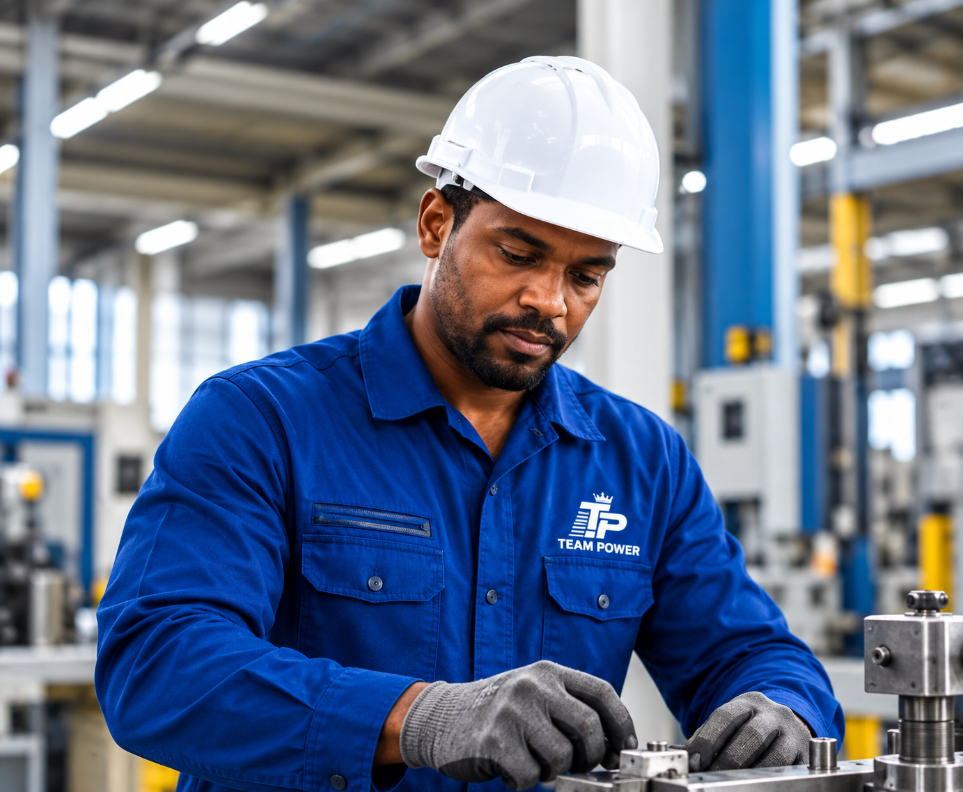 Industrial technician in a factory